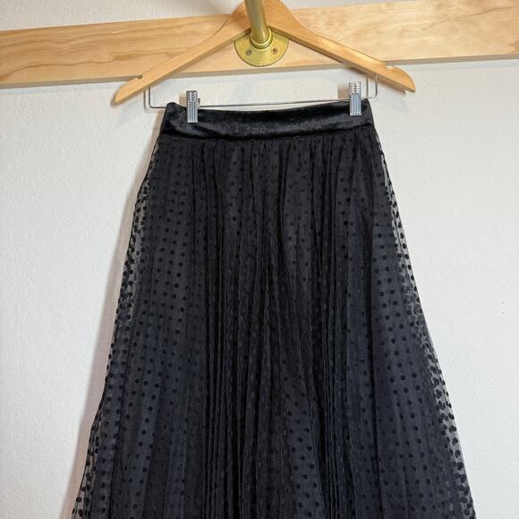 Women's Exquise Tulle Black Polka Dot Midi Arlo Skirt Size Size 2 NEW - Picture 4 of 12
